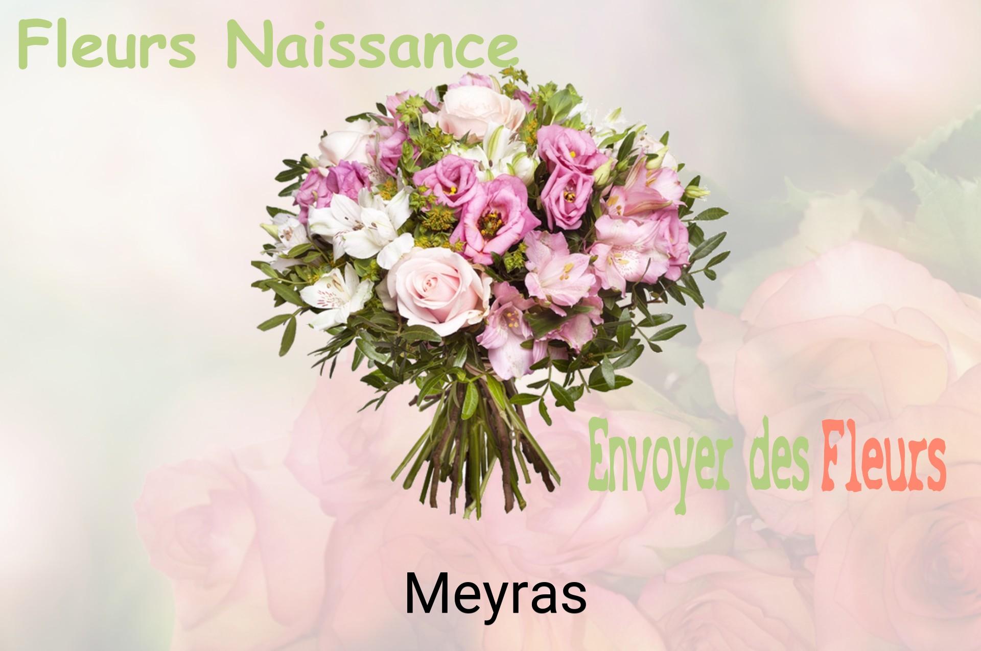 Bouquet de fleurs de naissance livré à Meyras