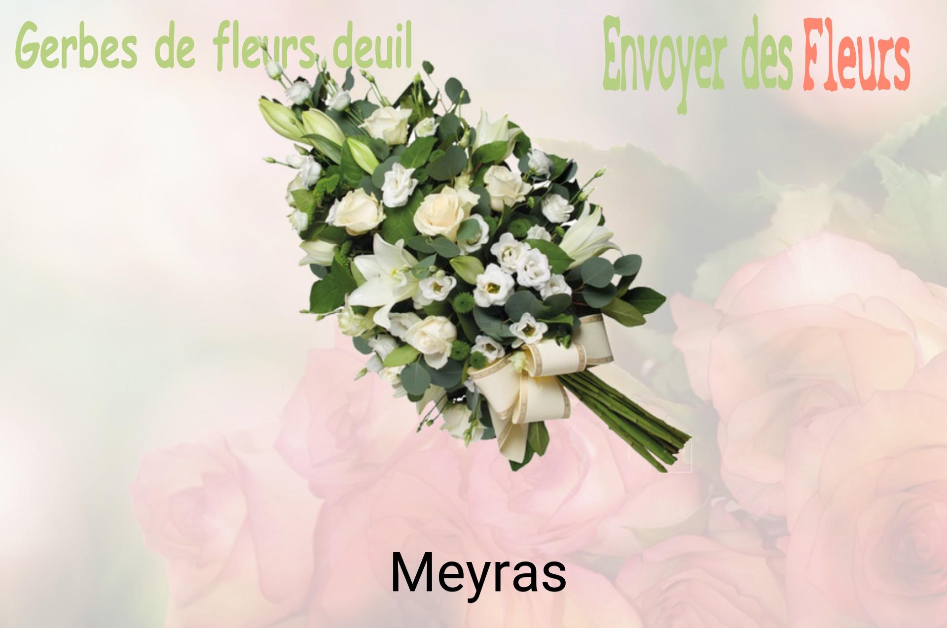 Gerbe de fleurs de deuil livrée à Meyras